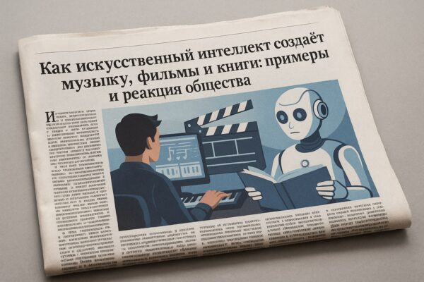 Как искусственный интеллект создаёт музыку, фильмы и книги: примеры и реакция общества Как искусственный интеллект создаёт музыку, фильмы и книги: примеры и реакция общества